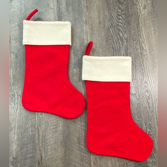 CRATE & BARREL Reindeer Christmas Trees Stockings - Picture 2 of 3